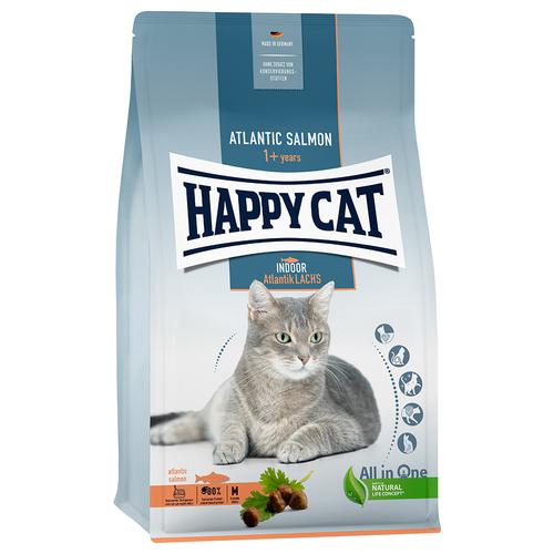 2x4kg Happy Cat Indoor Atlantik-Lachs Katzenfutter trocken