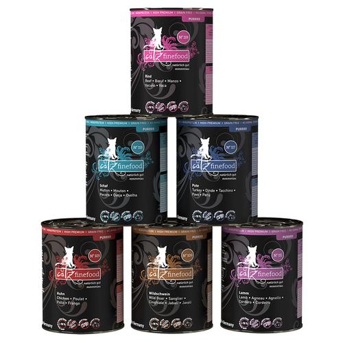 Sparpaket: 12x400g catz finefood Purrrr Dose Mix I (6 Sorten) Katzenfutter nass