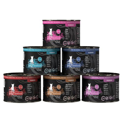 6x200/190g catz finefood Purrrr Mix I (6 Sorten) Katzenfutter nass