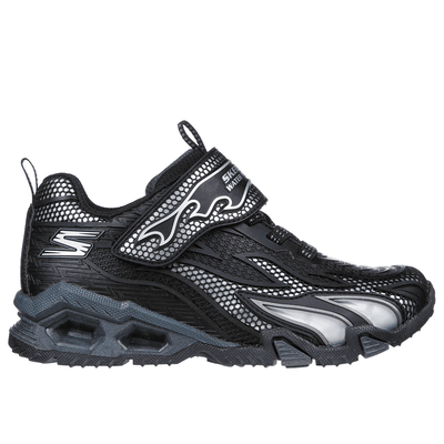 Skechers Boy's S Lights: Hydro Lights - Heat Stride Sneaker | Size 2.5 | Black/Silver | Synthetic