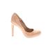 Jessica Simpson Heels: Tan Solid Shoes - Size 5 1/2