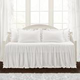 Ruffle Skirt Daybed Cover White 5Pc Set 39x75 - Lush Decor 21T012779
