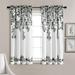 Tanisha Light Filtering Window Curtain Panels Black/White 52X63+2 Set - Lush Decor 21T012476