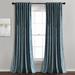 Prima Velvet Solid Light Filtering Back Tab/Rod Pocket Window Curtain Panels Slate Blue 54x84 Set - Lush Decor 21T012480