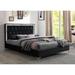 Rosdorf Park Clenton Tufted Upholstered Platform Bed Upholstered, Crystal in White | 47 H x 81 W x 86 D in | Wayfair