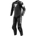 Dainese Tosa Tuta in pelle da moto traforata One Pece, nero-bianco, dimensione 52