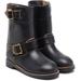 Leather Double-buckle Boots - Black - RRL Boots