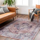 Kera 7'10" x 10'2" Traditional Lambswool/Dark Gray/Gray/Multi Brown/Dark Beige/Dusty Pink/Dark Blue/Blue/Light Gray/Burgundy/Wheat/Navy/Peach Washable Area Rug - Hauteloom