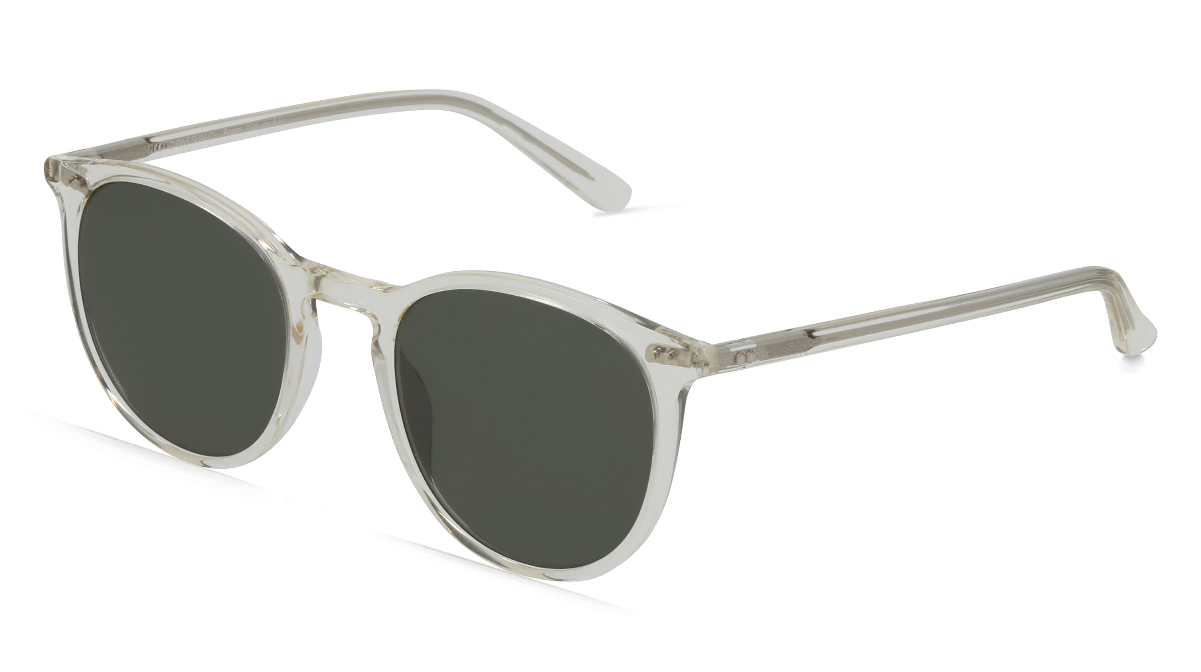 Fielmann Q 065 SUN CL Unisex-Sonnenbrille Vollrand Panto Acetat-Gestell, transparent