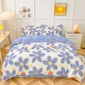 Kuup Fraise Ensemble De Literie Double Feuille Souple 3/4pcs Ensemble de Draps Housse de couette