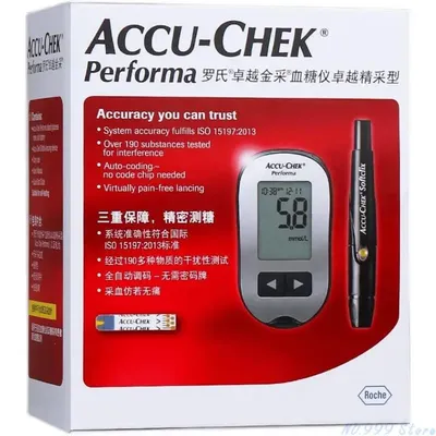 Accu Chek-Bandelettes de test de mesure de la glycémie moniteur de circulation sanguine test de
