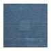 Shahbanu Rugs Denim Blue, Modern Design, Tone on Tone, Pure Wool Hand Loomed, Square Oriental Rug (8'0" x 8'0") - 8'0" x 8'0"