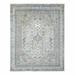 Shahbanu Rugs Light Gray Anatolian Village Inspired Geometric Design Natural Dyes Natural Wool Hand Knotted Rug (8'0" x 9'10")