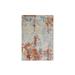 Shahbanu Rugs Cream-Rust Wool And Silk Abstract With Fire Mosaic Design, Hand Knotted Oriental Mat Rug (2'1" x 3'0")