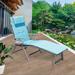 Outdoor Lightweight Folding Chaise Lounge Chair For Patio Lawn Beach Pool Side Sunbathing