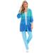 Plus Size Women's Ombre Shaker Cardigan by Woman Within in Bright Cobalt Ombre (Size 5X)