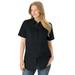 Plus Size Women's Perfect Short Sleeve Shirt by Woman Within in Black (Size 5X)
