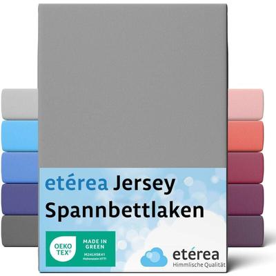 Comfort Jersey Spannbettlaken Grau 80x160 cm - 80x180 cm - Grau - Etérea