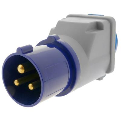 BeMatik - Adapter CEE plug-Stecker an SCHUKO-Buchse 2P+T 16A 250V IP44 IEC-60309 Image