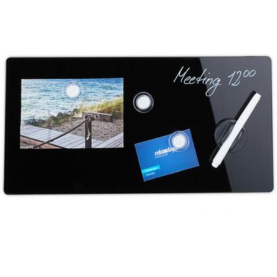 Magnettafel, beschreibbar, inkl. 3 Magnete & Stift, abwischbar, rahmenlos, Magnetboard Glas, 20x40 Image