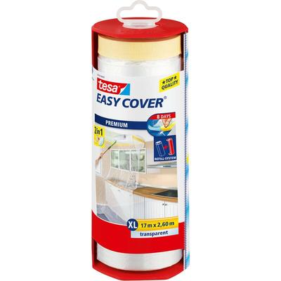 Set auf Abklebeband und Abdeckpapier Kreppband Malerkrepp Klebeband krepp 2in1 wiederbefüllbar 17 m Image