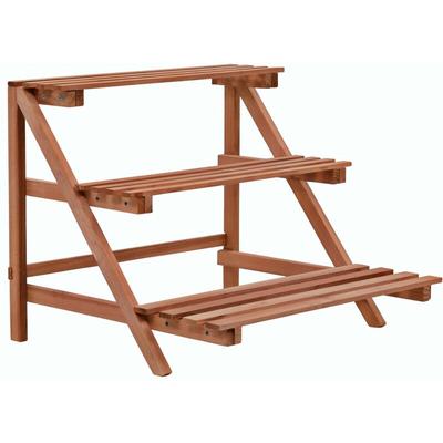 Vidaxl - 3-Tier Pflanzenständer Zedernholz 48x45x40 cm