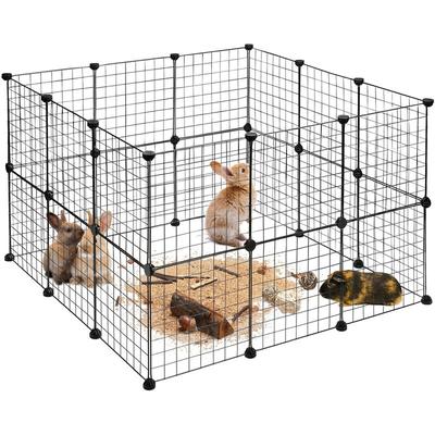 Relaxdays - Freilaufgehege, diy Freigehege für Kleintiere, Erweiterbarer Hasenauslauf, hbt ca. 72 x