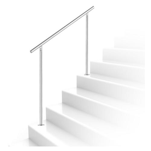 Treppengeländer Geländer Edelstahl 160 cm ohne Querstreben ø 42mm für Innen und Außen Garten