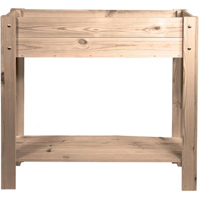 Hochbeet für Balkon 80x30x78cm Kiefernholz dunkelbraun - Mgc24