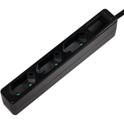 LPS229B Steckdosenleiste 3fach Schwarz Konturenstecker 1 St. - Logilink Image