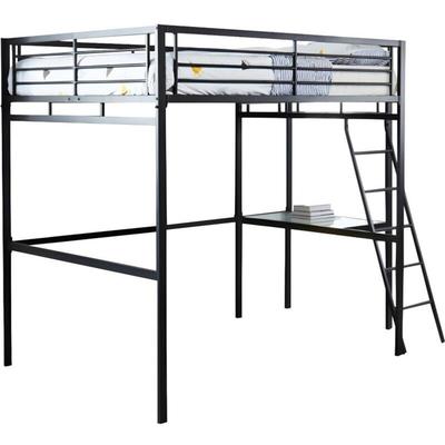 Hochbett mit Schreibtisch - 140 x 190 cm - Anthrazit - CASUAL II Image