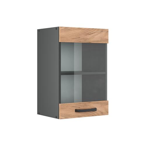 Vicco - Küchenschrank Glas R-Line, Goldkraft Eiche, 40 cm