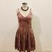 American Eagle Outfitters Dresses | American Eagle Outfitters Dusty Pink Crushed Velvet Flared Mini Dress. Size S. | Color: Pink | Size: S