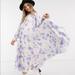 Free People Dresses | Free People Feeling Groovy Floral Print Midi Dress. Nwot | Color: Purple/White | Size: S