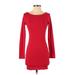 Forever 21 Casual Dress - Bodycon: Red Print Dresses - Women's Size Small