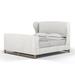 Tandem Arbor Herbert Wingback Bed w/ Footboard Upholstered/Polyester in Indigo | 59 H x 81 W x 93 D in | Wayfair 102-10-CAL-10-MV-AL-WE
