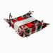 Gracie Oaks Christmas Colors Plaid Basket w/ Patterned & Solid Colored Tea Towels Bread Basket Set Cotton in Brown/Red | 8 H x 8 W in | Wayfair