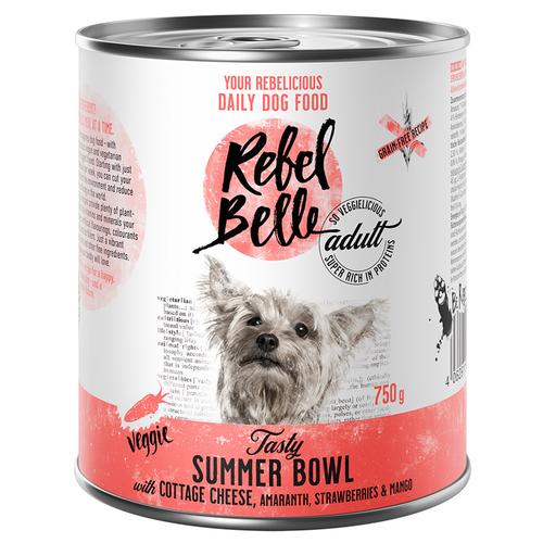 6x750g Adult Tasty Summer Bowl - veggie Rebel Belle Hundefutter nass
