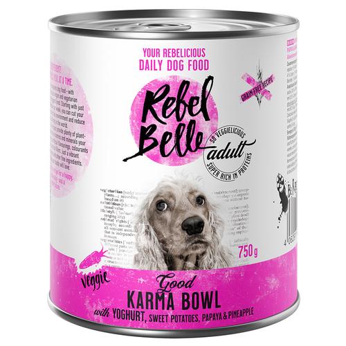 6 x 750 g Adult Good Karma Bowl veggie Rebel Belle Hundefutter nass