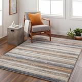 Kylo 5'3" x 7'3" Modern Mocha/Black White/Dark Brown/Off White/Dark Beige/Ivory/Charcoal/Black/Tan/Blue Area Rug - Hauteloom