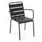 Fauteuil de jardin en métal gris anthracite