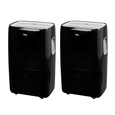TCL Smart 50 Pint Smart Dehumidifier with Voice Control for Home, Black (2 Pack) - 40