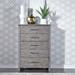 Modern Farmhouse Dusty Charcoal Distressed 5 Drawer Chest