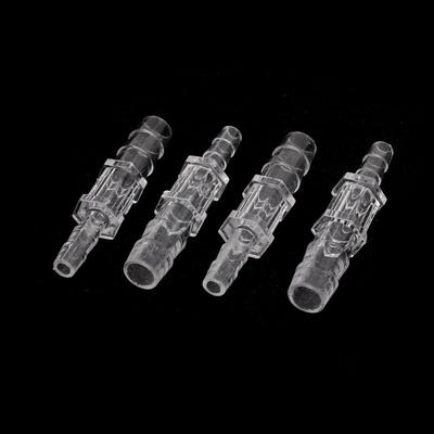 4pcs 5.to 8.Dia Aquarium Fish Tank Airline Tube Hose Connector Adapter - Clear