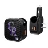 Colorado Rockies Team Logo Dual Port USB Car & Home Charger