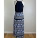 J. Crew Dresses | J Crew Navy Geometric Maxi Dress Size 2 | Color: Blue/White | Size: 2