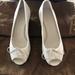 Gucci Shoes | Gucci Interlocking G Logo Leather Pumps Size: 5 | It 35. Fits Size 6 ** New. ** | Color: White | Size: 5