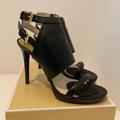 Michael Kors Shoes | Micheal Kors Asta Black Leather Sandal | Color: Black | Size: 9