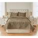 Embroidered Velvet Quilt Set by BrylaneHome in Beige (Size KING)