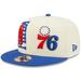Men's New Era Cream/Royal Philadelphia 76ers 2022 NBA Draft 9FIFTY Snapback Adjustable Hat